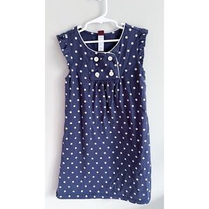 Tea navy blue polkadot girls dress size 10